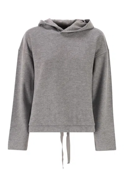 Max Mara Weekend  Oscuri - Drap Jersey Sweatshirt In Gray