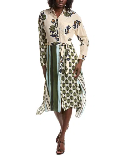 Max Mara Weekend  Passo Silk Midi Dress In Multi