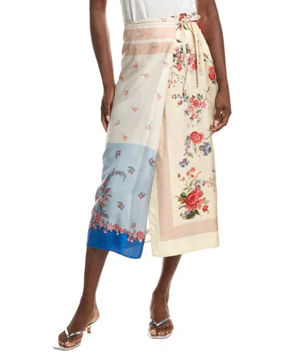 Max Mara Weekend  Peggi Silk Midi Skirt In Multi