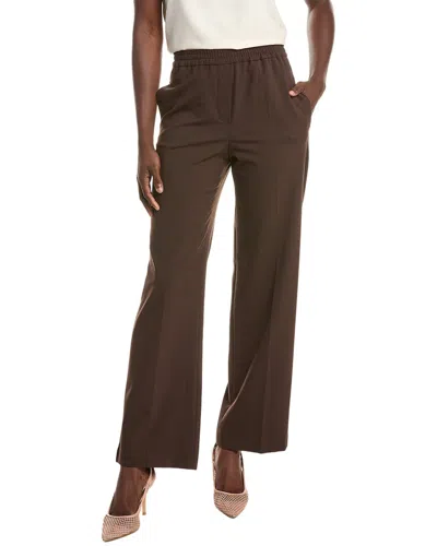 Max Mara Weekend  Petra Wool-blend Long Trouser In Brown