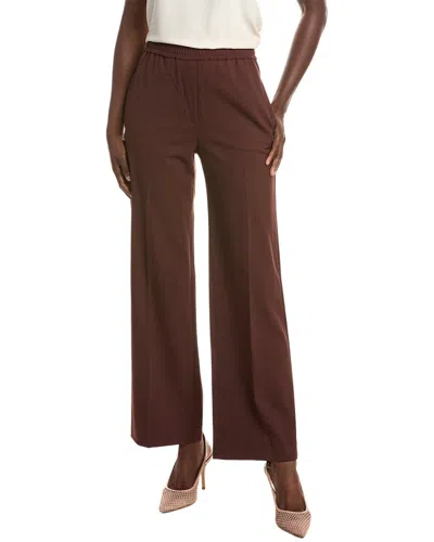 Max Mara Weekend  Petra Wool-blend Long Trouser In Brown