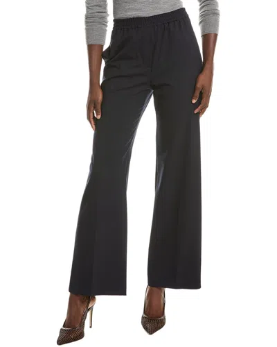 Max Mara Weekend  Petra Wool-blend Long Trouser In Navy