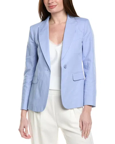 Max Mara Weekend  Quito Linen-blend Blazer In Blue