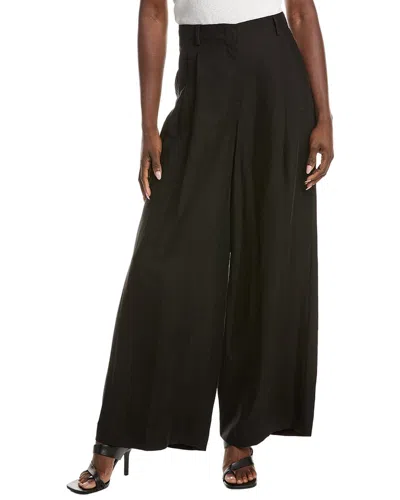 Max Mara Weekend  Veliero Linen-blend Pant In Black