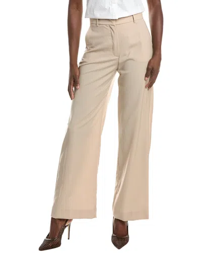 Max Mara Weekend  Visivo Wool Long Trouser In Beige