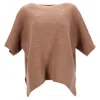 Max Mara Weekend  Weekend Ribbed Short Sleeved Sweater In Beige Wool In Multi
