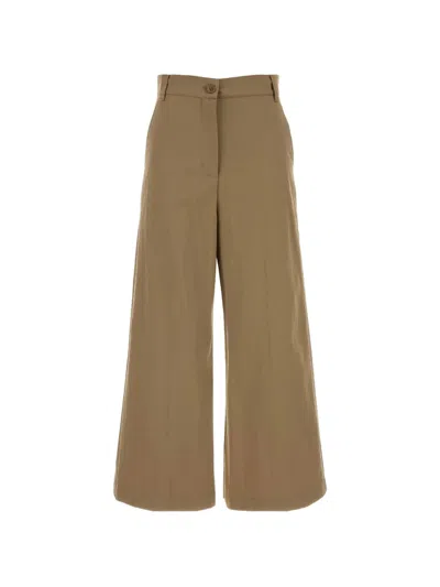 Max Mara Weekend  Wide Pants Hazelnut Round Pants In Brown