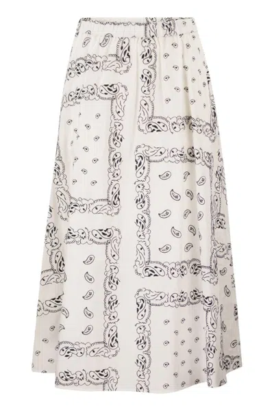 Max Mara Weekend  Wkdcaravan - Midi Skirt In Cotton Poplin In Neutral