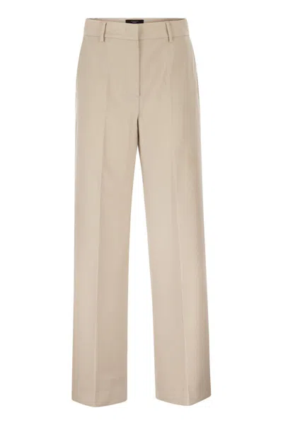Max Mara Weekend  Wkdcorone - Virgin Wool Chino Pants In Neutral