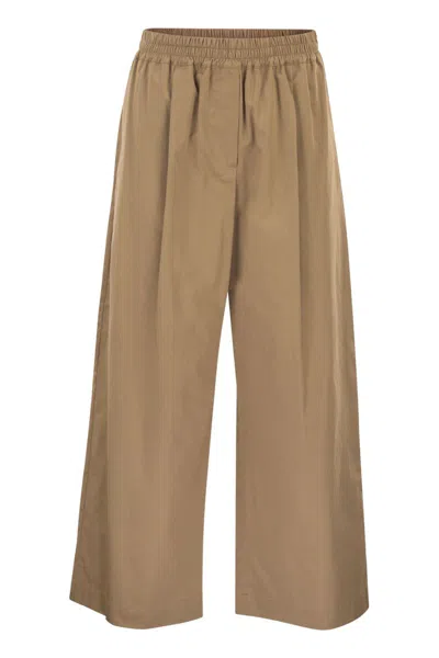 Max Mara Weekend  Wkdgolfo - Cotton Satin Trousers In Gray