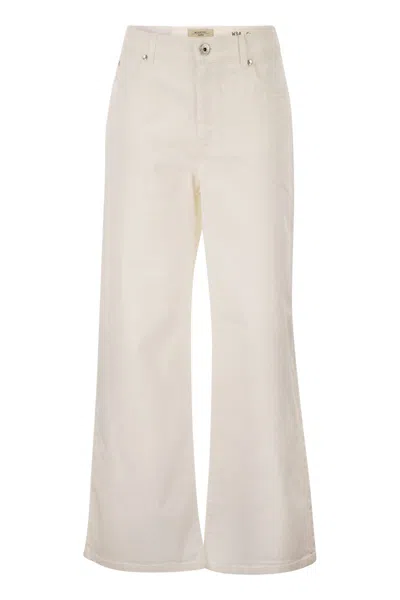 Max Mara Weekend  Wkdmedina - Wide-leg Trousers In Cotton Drill In Neutral