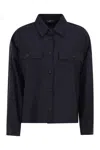 Max Mara Weekend  Wool Jacket With Buttons In Blue