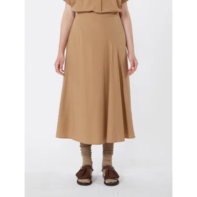 Max Mara Weekend  Wkdzattera - Cotton Poplin Skirt In Neutral