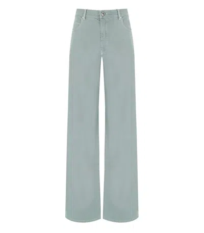 Max Mara Weekend Medina Anice Wide Leg Jeans In Light Blue