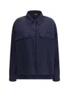 Max Mara Mulino Cropped Shirt Jacket In Blue