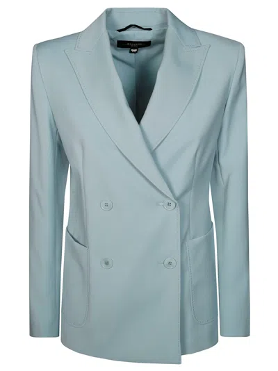 Max Mara Weekend Nervoso Giacca Doppiopetto Stretch In Green