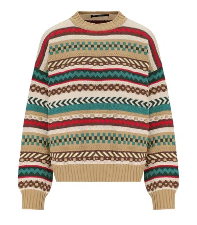 Max Mara Weekend Novara Beegige Crewneck Jumper In Beige