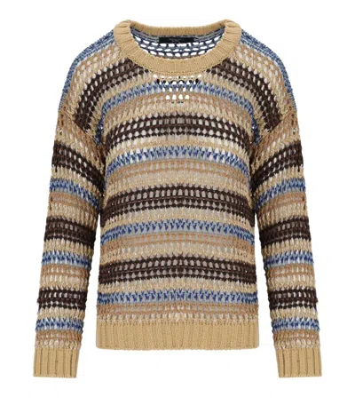 Max Mara Weekend Onirica Beige Pullover In Multi