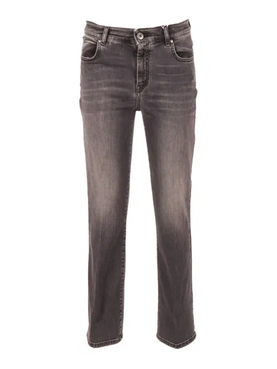 Max Mara Weekend Pantalone In Denim Rapallo In Black