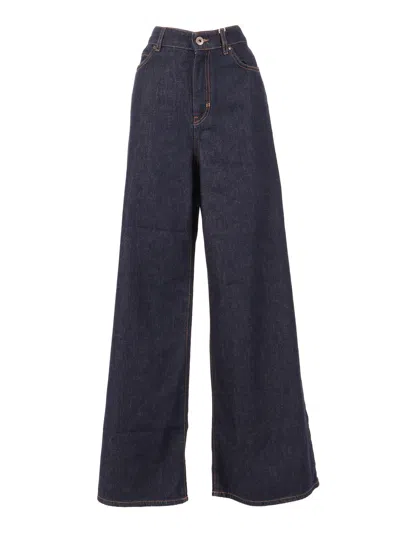 Max Mara Weekend Pantalone In Denim Vega In Blue