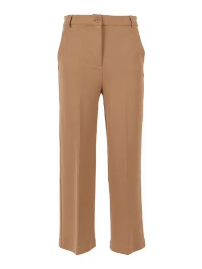 Max Mara Weekend Pantalone In Jersey Abano In Brown