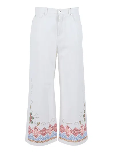 Max Mara Weekend Pantalone Lungo Adunco In White