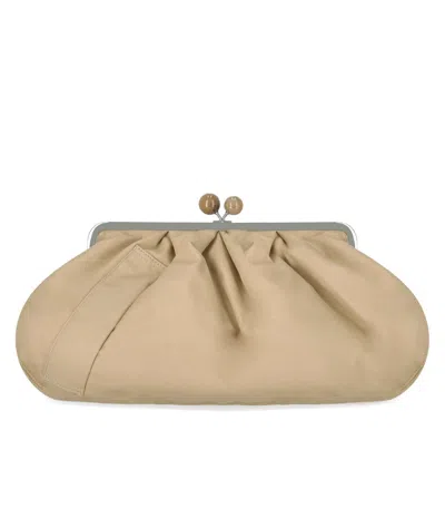 Max Mara Weekend Pasticcino Apio Large Beige Clutch In Neutral