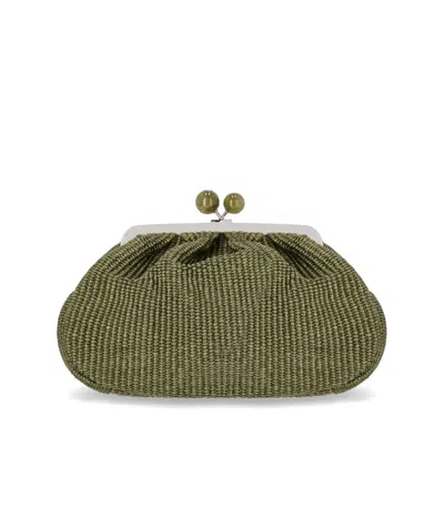 Max Mara Weekend Pasticcino Fortuna Medium Khaki Clutch In Green