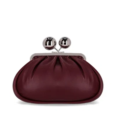 Max Mara Weekend Pasticcino Milvanew Medium Burgundy Clutch