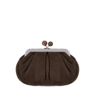 Max Mara Weekend Pasticcino Valois Small Brown Clutch