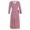 Max Mara Weekend Printed Wrap Knee Length Dress In Red Viscose In Red