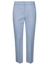 Max Mara Weekend Rana Pantalone Sigaretta Bistretch In Light Blue