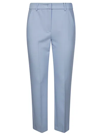 Max Mara Weekend Rana Pantalone Sigaretta Bistretch In Light Blue