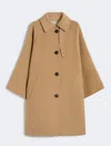 Max Mara Double Wool Drap Coat In Brown