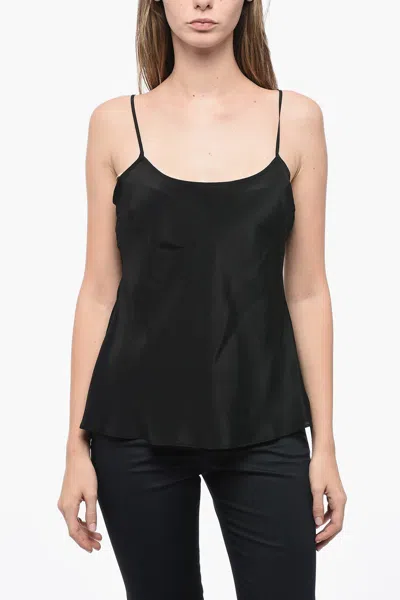 Max Mara Weekend Satin Giralda Slip Top 40 Italian Size In Black