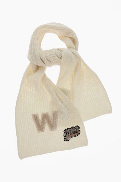 Max Mara Weekend Solid Color Virgin Wool Bardies Scarf In Neutral