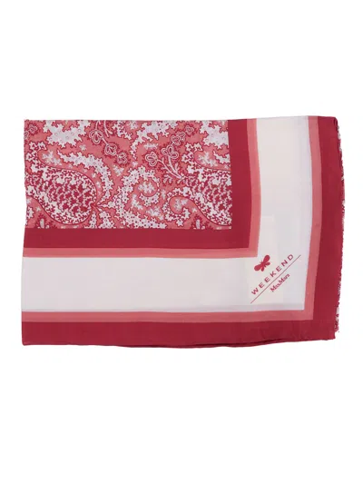 Max Mara Weekend Stola-foulard-mantella Sarong In Red