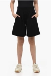 MAX MARA WEEKEND STRETCHY COTTON ZORAIDE SHORTS WITH FLARED FIT