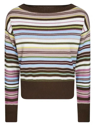 Max Mara Weekend Striped Sweater For Women In Multicolor