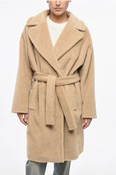 Max Mara Weekend Teddy Emmy Coat With Belt Grösse 42 In Neutral