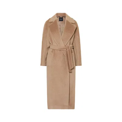 Max Mara Weekend Weekend Tempera Wool Coat In Brown
