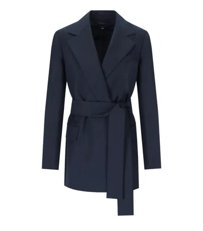 Max Mara Weekend Teso Blue Belted Blazer