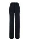 Max Mara Midnight Blue Stretch Cotton Orche Wide-leg Pant In Blau