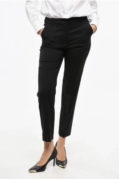 Max Mara Weekend Virgin Wool Canon Slim Fit Pants Grösse 38 In Black