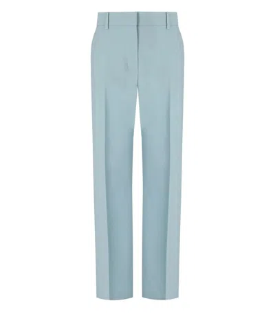Max Mara Weekend Visivo Anice Wide Leg Trousers In Light Blue