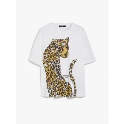 Max Mara Weekend Viterbo Jaguar Print T-shirt Size: S, Col: White