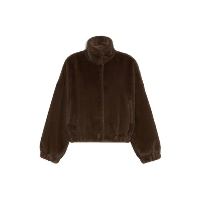 Max Mara Weekend Weekend Danemone Faux Fur Jacket In Brown