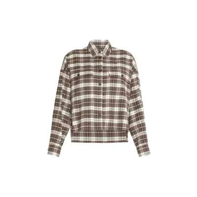 Max Mara Weekend Weekend Plaid Flannel Shirt In Brown