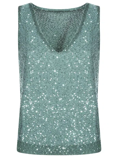 Max Mara Weekend Women's Sequin Gilet In Verde