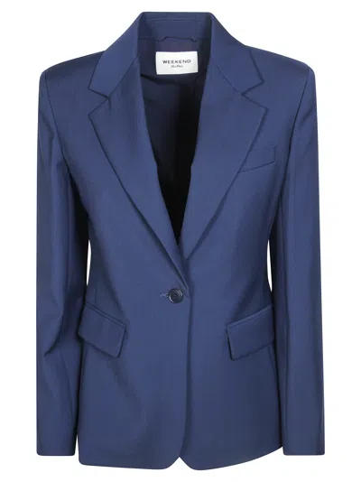 Max Mara Weekend Women's Wool Blazer In Blu